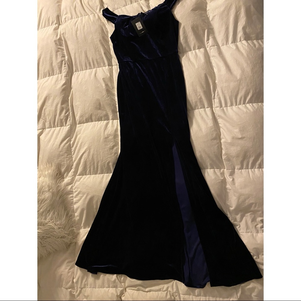 FashionNova “Ready for the Party” Navy Blue Dress